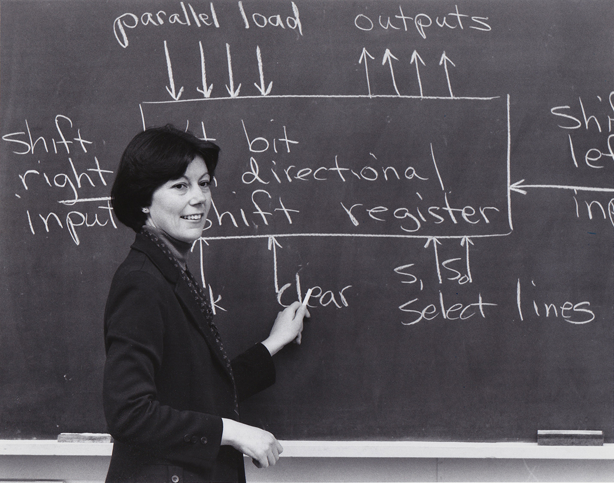 photo: Delores Etter in the classroom